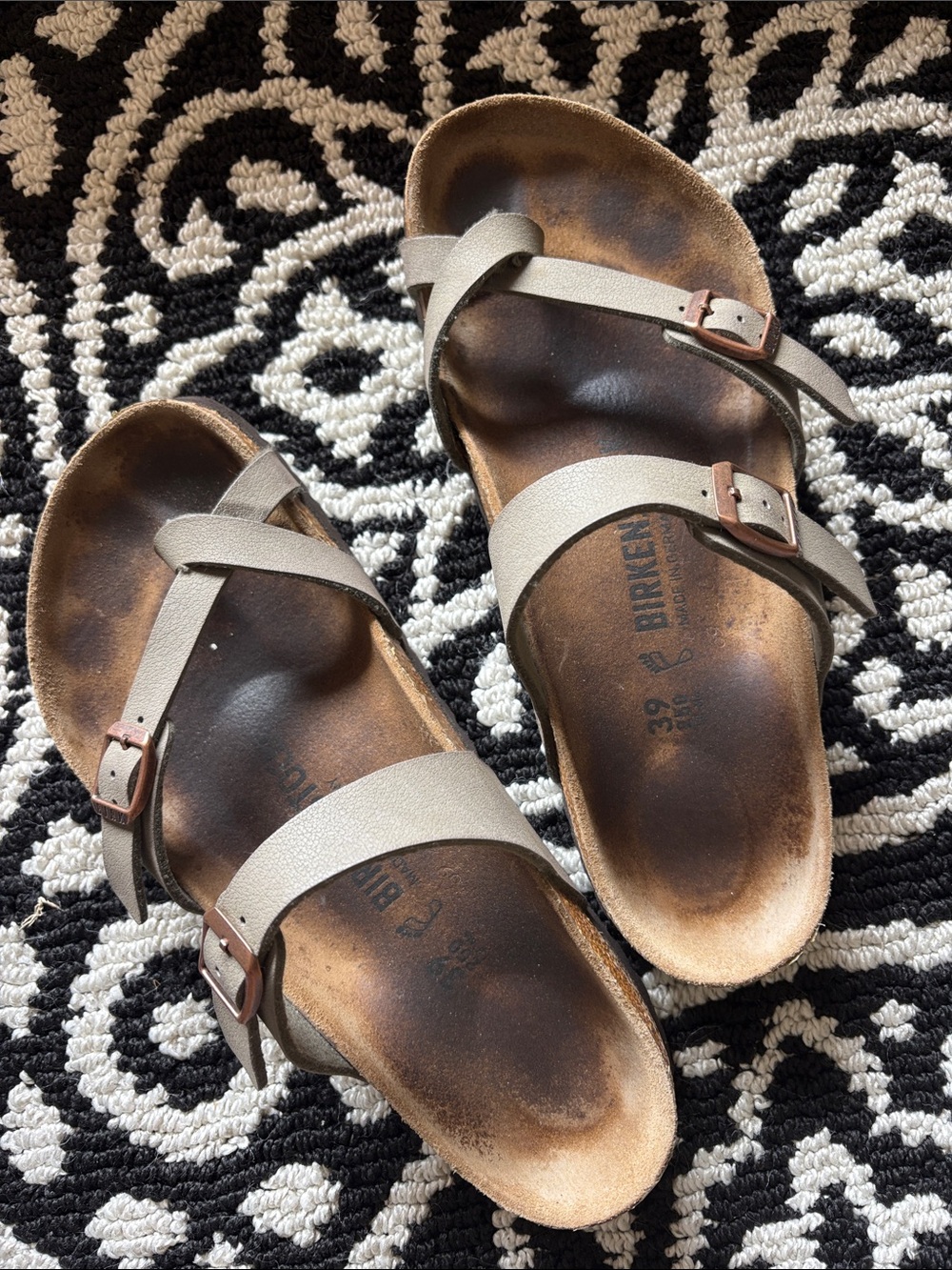 Birkenstock Women's MAYARI Two-Strap Sandals in Taupe